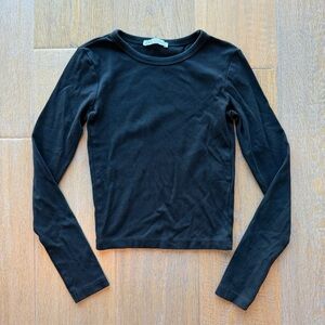 Zara Black Long Sleeve Top — Small